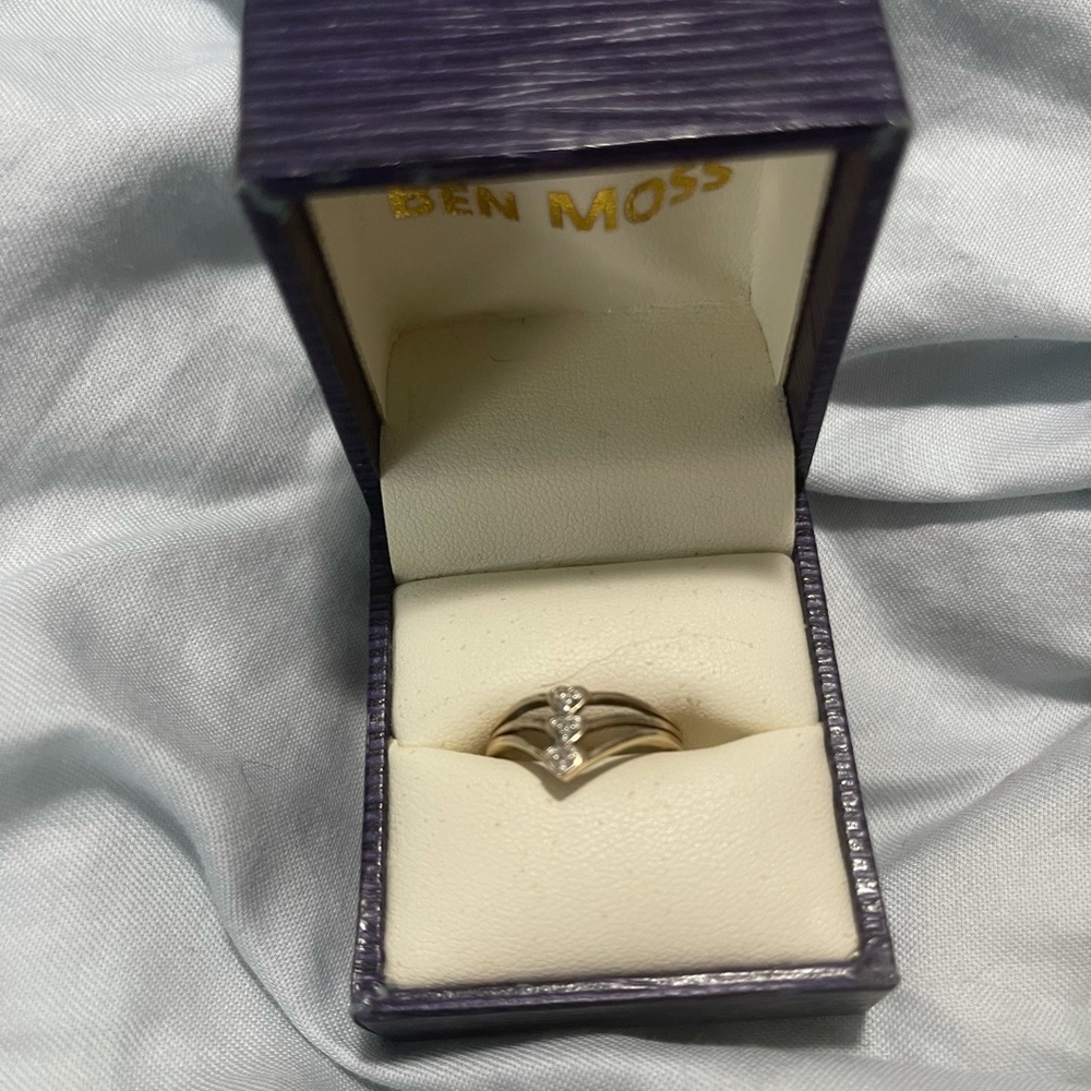 10k gold and diamond rings all 3 together for 320